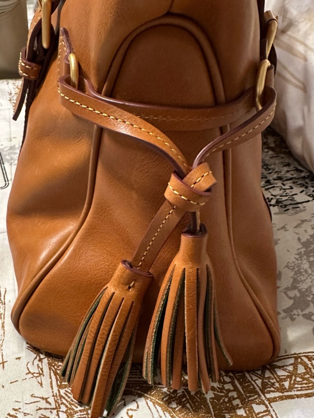 Dooney & Bourke Large Domed Leather Satchel - Picture 11 of 16